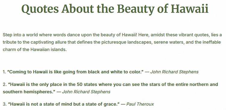 Coming to Hawai'i is like going from black and white to color.