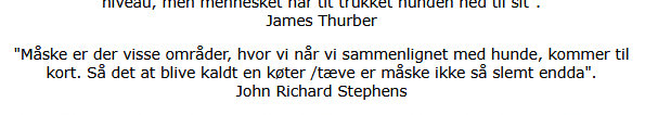 In the book Dog Quotations, (In Danish).